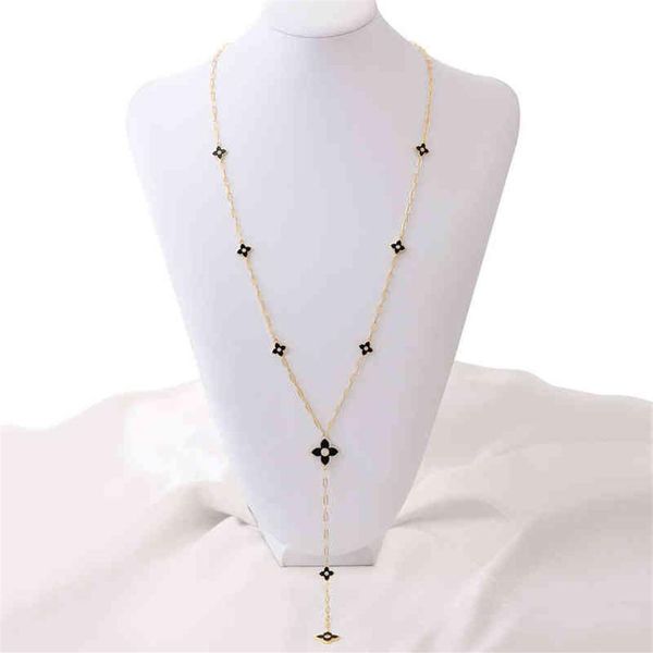 oyb new korean fashion four-leaf clover long necklace pendant chain women's color flower sweater jewelry272x, Silver
oyb new korean fashion four-leaf clover long necklace pendant chain women's color flower sweater jewelry272x, Silver