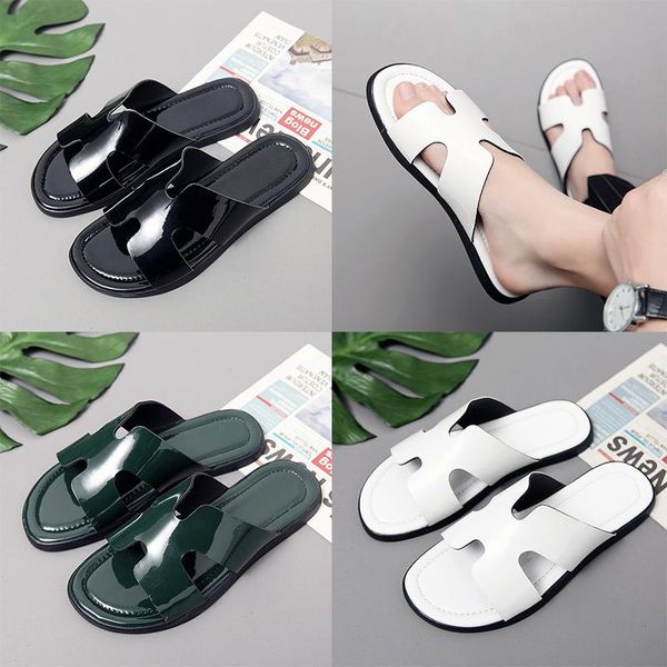 luxury genuine leather slipper men brand designer slides fashion summer beach flat sandals stripe slippers black white green outdoor indoor
luxury genuine leather slipper men brand designer slides fashion summer beach flat sandals stripe slippers black white green outdoor indoor