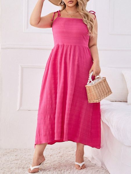 plus knot shoulder textured cami dress f8vx#, Black
plus knot shoulder textured cami dress f8vx#, Black