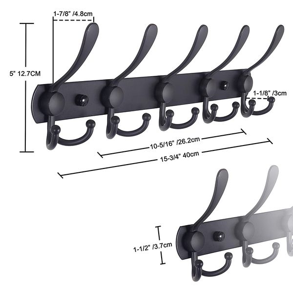 coat rack wall mounted 5 tri hooks heavy duty stainless steel metal hook rail
coat rack wall mounted 5 tri hooks heavy duty stainless steel metal hook rail