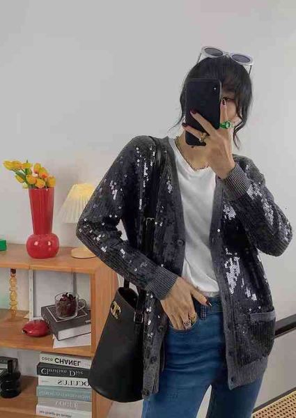 women's sweaters autumn and winter style cardigan thickened beaded heavy industry knitting 8d7f, White;black
women's sweaters autumn and winter style cardigan thickened beaded heavy industry knitting 8d7f, White;black