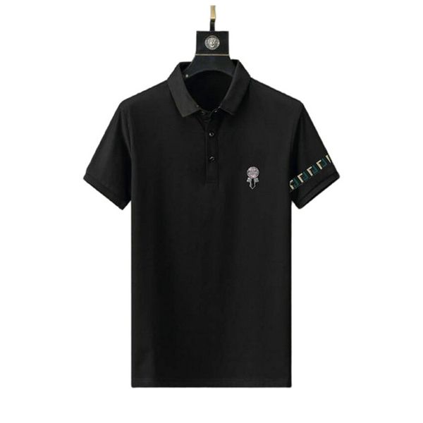 designer polo stand collar button quick drying breathable chest letter pattern summer formal dress fashion casual 4, Black;brown
designer polo stand collar button quick drying breathable chest letter pattern summer formal dress fashion casual 4, Black;brown
