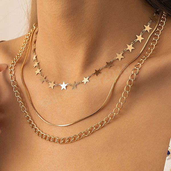 personality simple stars fine snake chain clavicle necklace boho fashion hip hop sweet cool set necklaces charm girl jewelry, Silver
personality simple stars fine snake chain clavicle necklace boho fashion hip hop sweet cool set necklaces charm girl jewelry, Silver