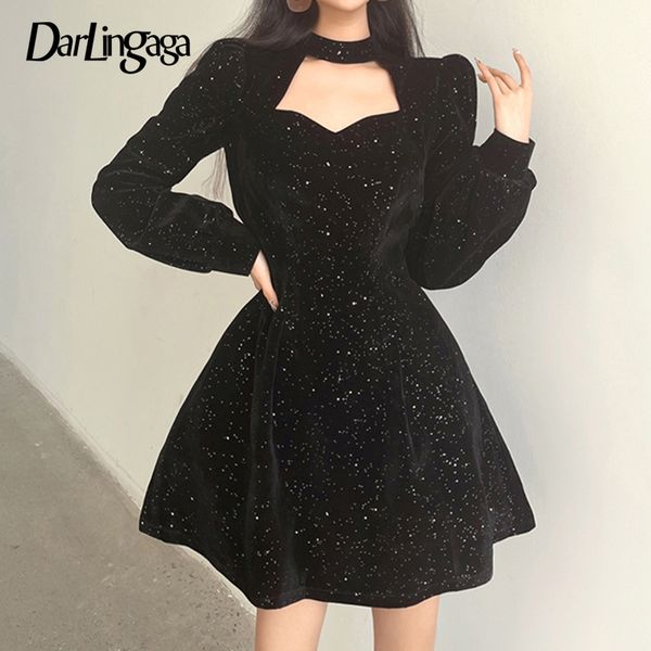 darlingaga vintage fashion bling velvet ball gown party dress female puff sleeve cut out mini black dresses belt bow korean slim, Black;gray
darlingaga vintage fashion bling velvet ball gown party dress female puff sleeve cut out mini black dresses belt bow korean slim, Black;gray