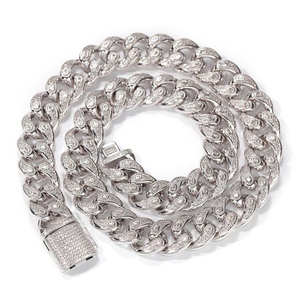 iced out cuban link chain necklace bracelets mens hip hop gold chain necklaces jewelry 15mm, Silver
iced out cuban link chain necklace bracelets mens hip hop gold chain necklaces jewelry 15mm, Silver