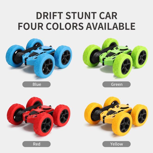 

hamdol remote control double sided 360Â°rotating 4wd rc cars with headlights 2.4ghz electric race stunt toy car rechargeable toys cars for bo