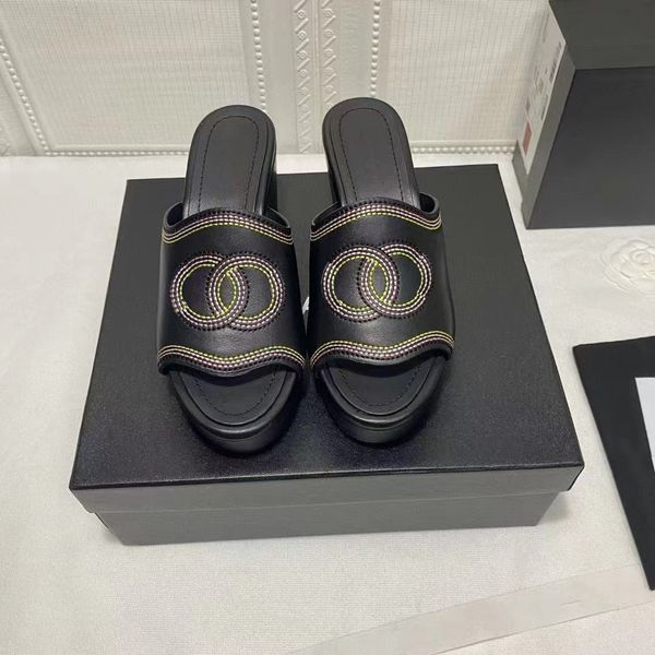 new2022summer women's heel thick soled sandals anibasse wedge sandals women's wedge high heels slippers beach slide sandals women&, Black
new2022summer women's heel thick soled sandals anibasse wedge sandals women's wedge high heels slippers beach slide sandals women&, Black