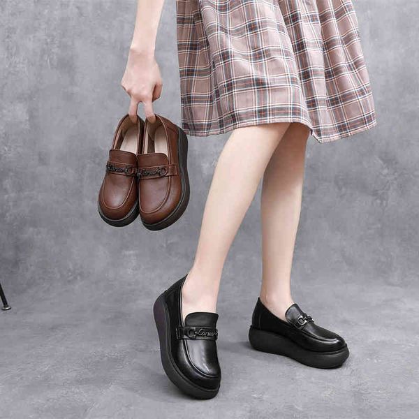 dress shoes autumn pure manual thick soled middle heel leather single shoes women's leisure large 43 waterproof platform muffin yzf6, Black
dress shoes autumn pure manual thick soled middle heel leather single shoes women's leisure large 43 waterproof platform muffin yzf6, Black