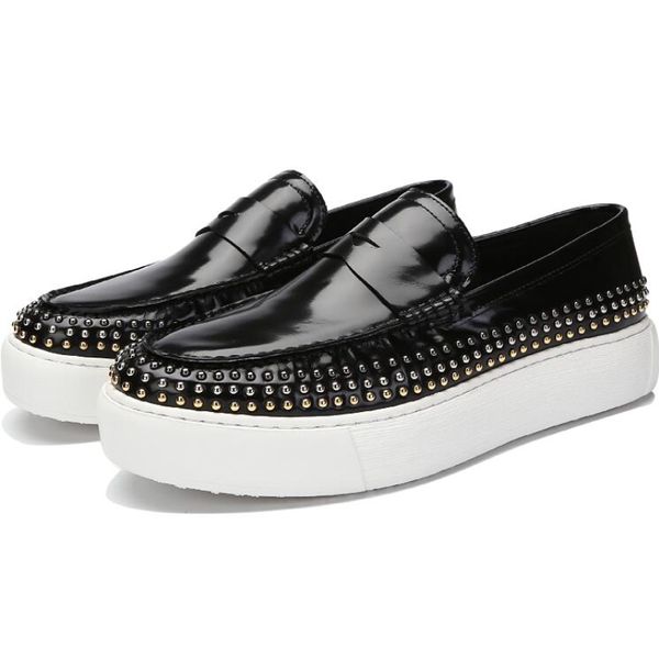 fashion rivet men loafers handmade stud man party dancing shoes sewing men's casual sneaker outdoor, Red;white
fashion rivet men loafers handmade stud man party dancing shoes sewing men's casual sneaker outdoor, Red;white