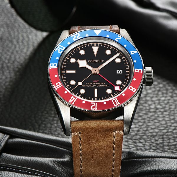 fully automatic mechanical men's watch gmt dual time sports leisure diving belt calendar, Slivery;brown
fully automatic mechanical men's watch gmt dual time sports leisure diving belt calendar, Slivery;brown