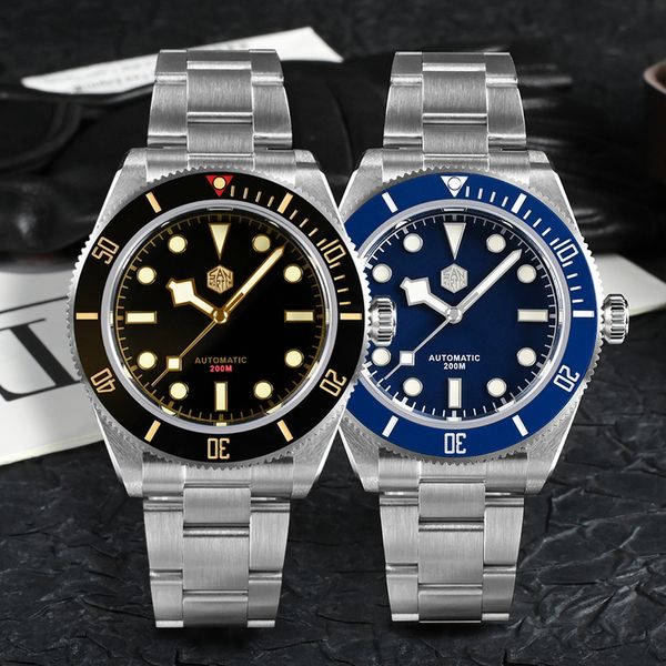 san martin luxury men watch 40mm diver bb58 vintage automatic business wristwatches female end links sapphire 20 bar retro clock 220531, Slivery;brown
san martin luxury men watch 40mm diver bb58 vintage automatic business wristwatches female end links sapphire 20 bar retro clock 220531, Slivery;brown