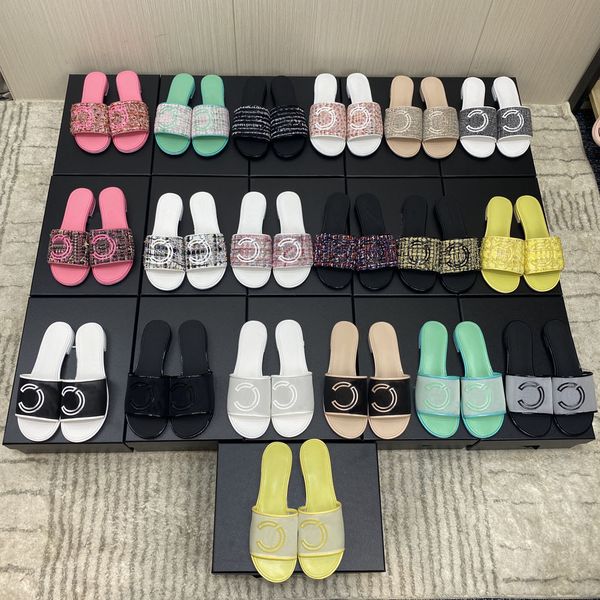 designer luxury women sandals lady woven tweed mop slippers flat high heel 4.5cm vacation beach women leather slides wholesale, Black
designer luxury women sandals lady woven tweed mop slippers flat high heel 4.5cm vacation beach women leather slides wholesale, Black