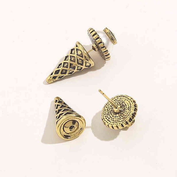 fine real gold plating new classic ice cream pearl earrings double temperament versatile personalized letter earrings, Golden
fine real gold plating new classic ice cream pearl earrings double temperament versatile personalized letter earrings, Golden