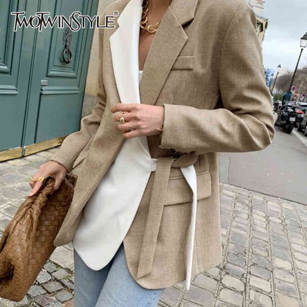hit color casual blazer for women notched long sleeve patchwork bowknot blazers female clothing spring 210423, White;black
hit color casual blazer for women notched long sleeve patchwork bowknot blazers female clothing spring 210423, White;black