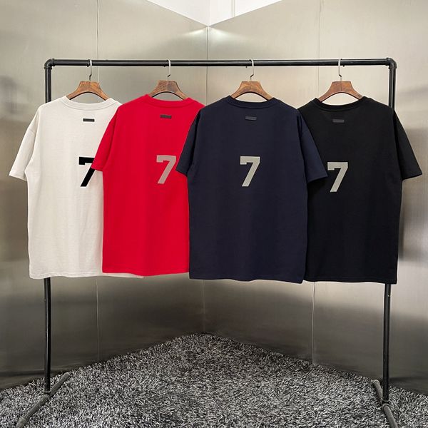 designer sweatshirt flocking number 7 printed high street short sleeve t-shirt, Black
designer sweatshirt flocking number 7 printed high street short sleeve t-shirt, Black