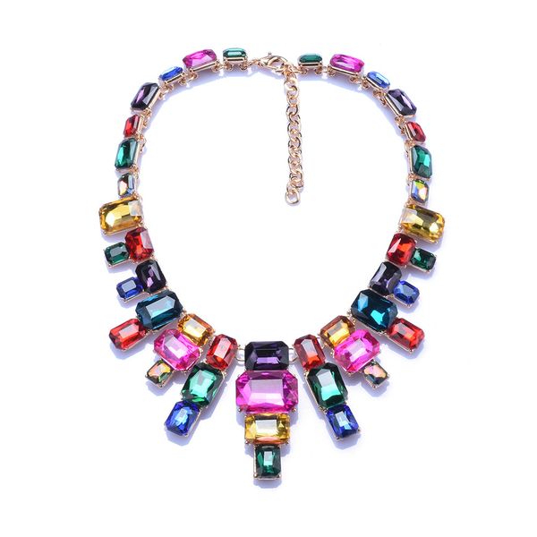 european and american luxury exaggerated geometric choker big gemstone necklace luxury palace temperament glass colored diamond clothing acc, Golden;silver
european and american luxury exaggerated geometric choker big gemstone necklace luxury palace temperament glass colored diamond clothing acc, Golden;silver