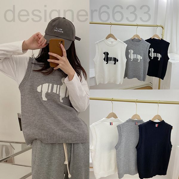 women's vests designer tb autumn and winter wool vest women's t-shirt round neck korean sleeveless waistcoat frxs, Black;white
women's vests designer tb autumn and winter wool vest women's t-shirt round neck korean sleeveless waistcoat frxs, Black;white
