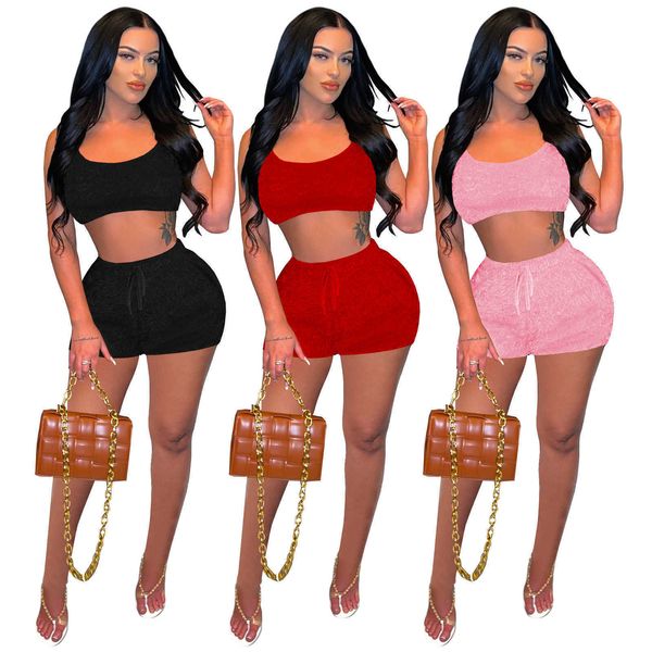43622022 spring and summer women's wool breathable suspender shorts set two-piece set four seasons, White
43622022 spring and summer women's wool breathable suspender shorts set two-piece set four seasons, White