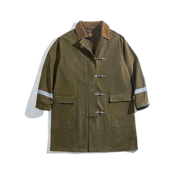 men's trench coats american tooling jackets retro mid-length firefighter windbreaker autumn winter reflective strip overcoat outwear, Tan;black
men's trench coats american tooling jackets retro mid-length firefighter windbreaker autumn winter reflective strip overcoat outwear, Tan;black