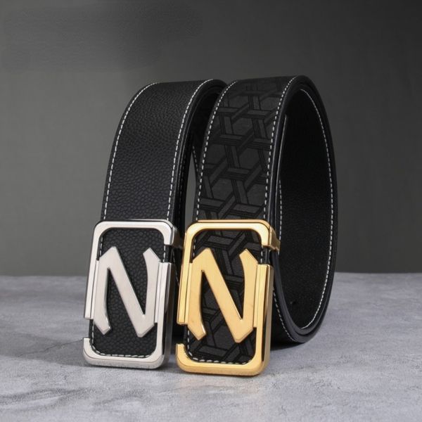 belts 3.8cm wide stainless steel letter buckle smooth buckle belt double-sided business formal leather belt's, Black;brown
belts 3.8cm wide stainless steel letter buckle smooth buckle belt double-sided business formal leather belt's, Black;brown