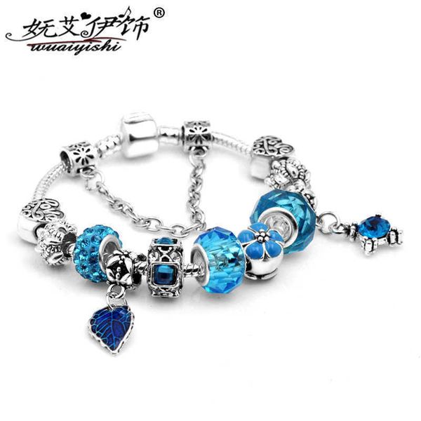 style pan family diy personality versatile crystal large hole bead fat hand bracelet female jewelry, Black
style pan family diy personality versatile crystal large hole bead fat hand bracelet female jewelry, Black
