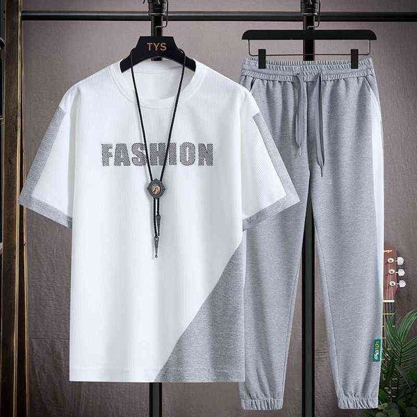 casual sportswear is fashionable and versatile summer short sleeve t-shirt men's thin loose waffle sports suit youth student pants one, Gray
casual sportswear is fashionable and versatile summer short sleeve t-shirt men's thin loose waffle sports suit youth student pants one, Gray