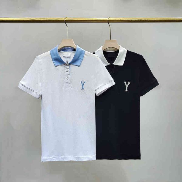 women's t-shirt spring family men's and women's same style couple's letter embroidery pasted cloth casual polo shirt, White
women's t-shirt spring family men's and women's same style couple's letter embroidery pasted cloth casual polo shirt, White