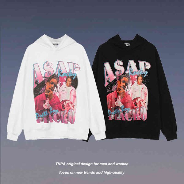tkpa american high street hiphop hip hop national fashion brand abidjan jacket men's and women's loose vintage sweater, Black
tkpa american high street hiphop hip hop national fashion brand abidjan jacket men's and women's loose vintage sweater, Black