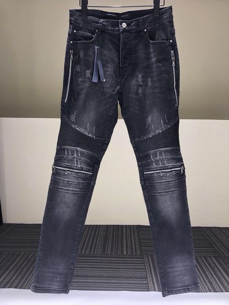jeans men's motorcycle zipper cable leather broken hole high street denim jeans, Blue
jeans men's motorcycle zipper cable leather broken hole high street denim jeans, Blue