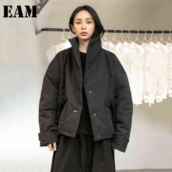 eam black warm short stand collar cottonpadded coat long sleeve loose fit women parkas fashion autumn winter 1dd1637 211118
eam black warm short stand collar cottonpadded coat long sleeve loose fit women parkas fashion autumn winter 1dd1637 211118