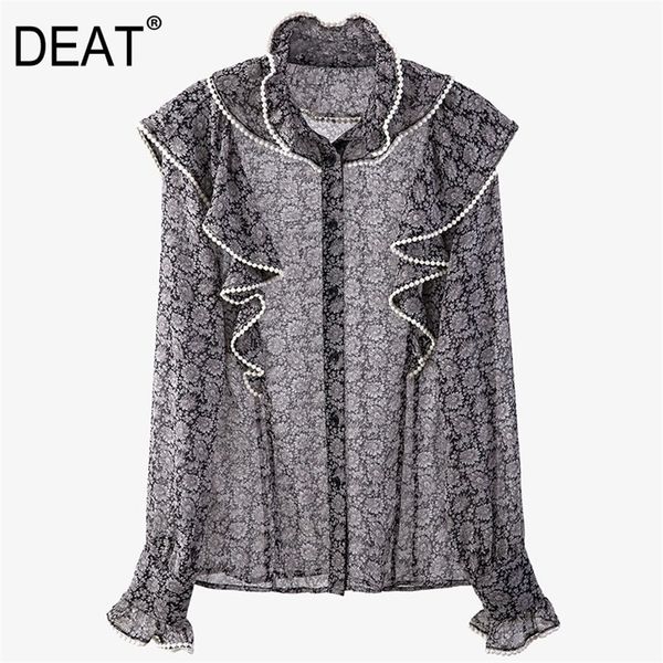 deat women gray ruffles chiffon blouse new ruffled long puff sleeve slim high waist shirt fashion summer 7d001239 210428, White
deat women gray ruffles chiffon blouse new ruffled long puff sleeve slim high waist shirt fashion summer 7d001239 210428, White