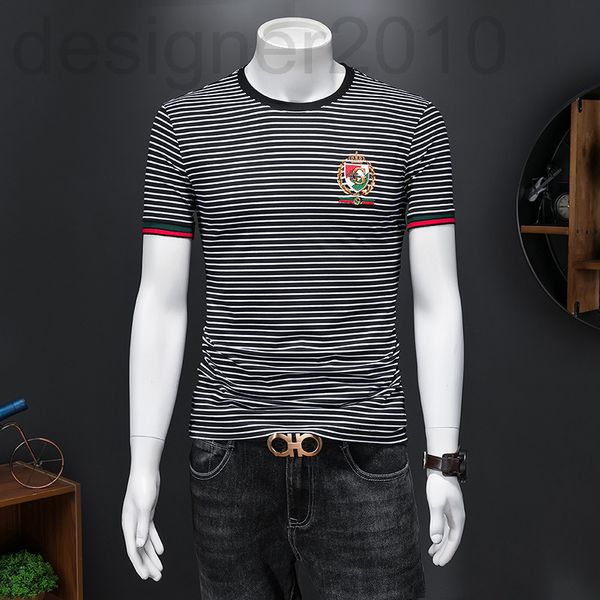 men's t-shirts designer 2022 summer new men's round neck stripe embroidered short sleeve t-shirt slim fit youth half shirt, White;black
men's t-shirts designer 2022 summer new men's round neck stripe embroidered short sleeve t-shirt slim fit youth half shirt, White;black