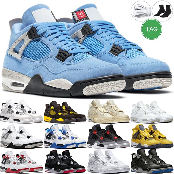 4 4s retro basketball shoes military black cat university blue sail white oreo motorsports red thunder bred cement men women sports trainer
4 4s retro basketball shoes military black cat university blue sail white oreo motorsports red thunder bred cement men women sports trainer