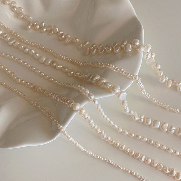 minar multiple french natural freshwater pearl necklace for women elegant irregular pearls chokers necklaces wedding jewelry 220813, Silver
minar multiple french natural freshwater pearl necklace for women elegant irregular pearls chokers necklaces wedding jewelry 220813, Silver