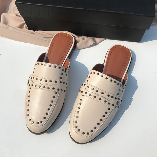 dress shoes designer 2022 summer new sheepskin rivet bag toe half trailer flat sandals casual lazy women wear muller shoes outside kjeu, Black
dress shoes designer 2022 summer new sheepskin rivet bag toe half trailer flat sandals casual lazy women wear muller shoes outside kjeu, Black