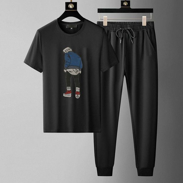 2022 high end luxury leisure sports suit men s summer loose korean trend set of clothes t shirt short sleeve trousers two piece, White;black
2022 high end luxury leisure sports suit men s summer loose korean trend set of clothes t shirt short sleeve trousers two piece, White;black