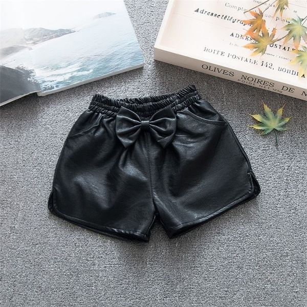 spring shorts season leather pants girls baby leggings p4439 220419, Black