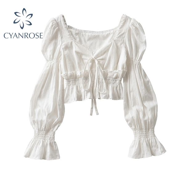 french pleated lantern long sleeve shirt for women's spring and autumn vintage white square collar blouse female 220407
french pleated lantern long sleeve shirt for women's spring and autumn vintage white square collar blouse female 220407