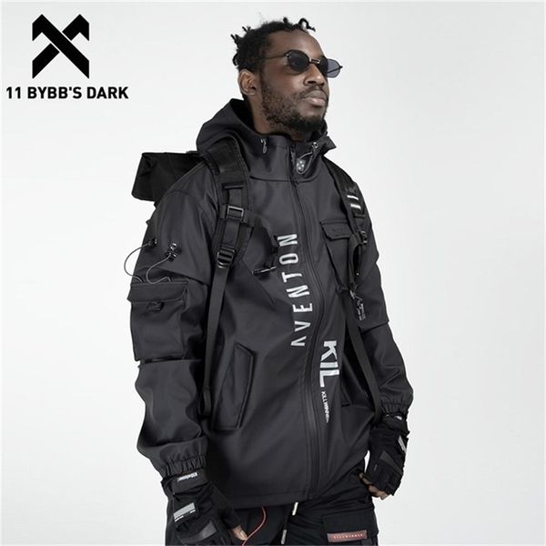 11 bybb's dark multi pockets cargo jackets men windbreaker hip hop streetwear outdoor techwear jackets harajuku cargo coats 201218, Black;brown
11 bybb's dark multi pockets cargo jackets men windbreaker hip hop streetwear outdoor techwear jackets harajuku cargo coats 201218, Black;brown