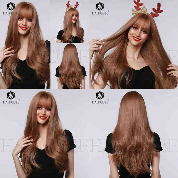wigs for women wigs red brown bangs long curly hair style daily application 220527, Black
wigs for women wigs red brown bangs long curly hair style daily application 220527, Black