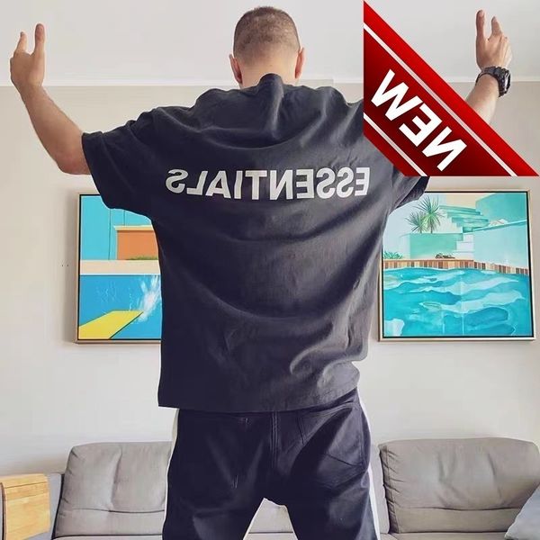 high version 2022 summer ess short sleeve t-shirt essentials fog couple casual, White;black
high version 2022 summer ess short sleeve t-shirt essentials fog couple casual, White;black