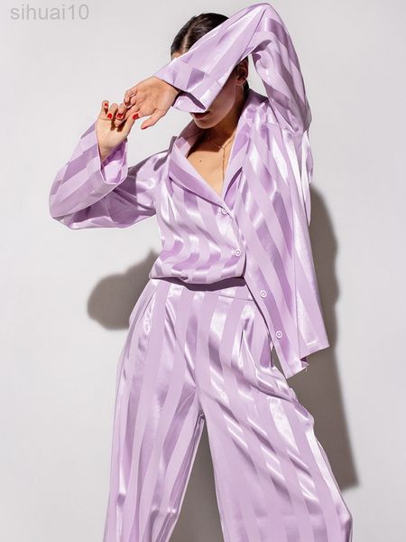 hiloc purple striped nightwear women sets womens outfits full sleeves fashion home suit set woman 2 pieces loose nightwear 2022 l220803, Black;red
hiloc purple striped nightwear women sets womens outfits full sleeves fashion home suit set woman 2 pieces loose nightwear 2022 l220803, Black;red