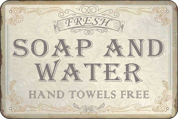 fresh soap and water hand towels tin 20x30 cm retro look decoration art sign for home bathroom farm garden garage funny wall decor
fresh soap and water hand towels tin 20x30 cm retro look decoration art sign for home bathroom farm garden garage funny wall decor
