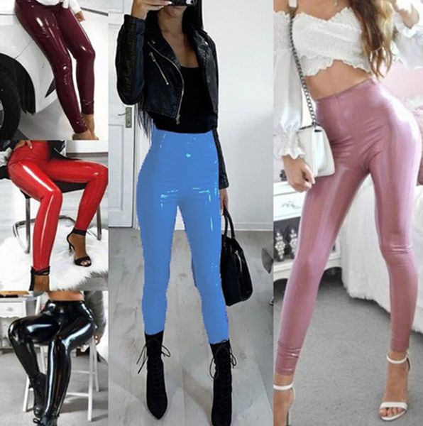 fashion high waist bright pu leather pants elastic pencil skinny leggings women faux leather legging, Black
fashion high waist bright pu leather pants elastic pencil skinny leggings women faux leather legging, Black