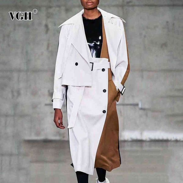 patchwork hit color two piece set for women long sleeve coat sleeveless high waist beklt dress female suit spring 210507, White
patchwork hit color two piece set for women long sleeve coat sleeveless high waist beklt dress female suit spring 210507, White