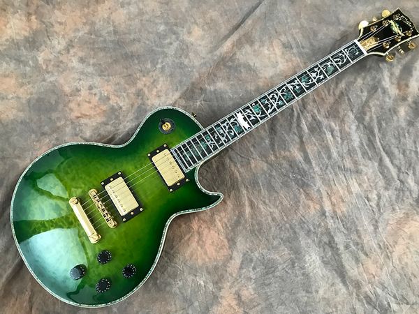 custom lp electric guitar, rosewood body, quilted maple binding color shell , fingerboard floral rattan guitar
custom lp electric guitar, rosewood body, quilted maple binding color shell , fingerboard floral rattan guitar