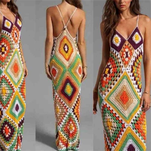 new handmade knitted beach party maxi dress cover up women colorful backless bikini swimwear bathing suit cover up 210319, White;black
new handmade knitted beach party maxi dress cover up women colorful backless bikini swimwear bathing suit cover up 210319, White;black