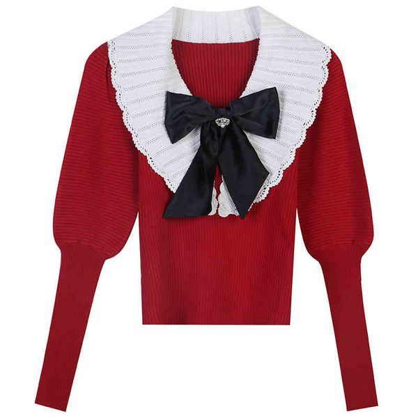 women's sweaters red year sweater 2022 early spring bow gauze mesh splicing large lapel slim fitting lantern sleeve bottomed shirt ihkn, White;black
women's sweaters red year sweater 2022 early spring bow gauze mesh splicing large lapel slim fitting lantern sleeve bottomed shirt ihkn, White;black