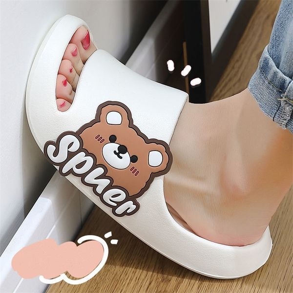 thick platform women slippers summer beach soft sole slide sandals cartoon bear men indoor bathroom shoes antislip flip flops 220617, Black;grey
thick platform women slippers summer beach soft sole slide sandals cartoon bear men indoor bathroom shoes antislip flip flops 220617, Black;grey