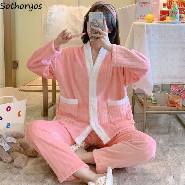 coral velvet v neck pyjama sets women simple patchwork lounge loose soft cozy warm nightwear outfits long sleeve nightwear ins l220803, Black;red
coral velvet v neck pyjama sets women simple patchwork lounge loose soft cozy warm nightwear outfits long sleeve nightwear ins l220803, Black;red